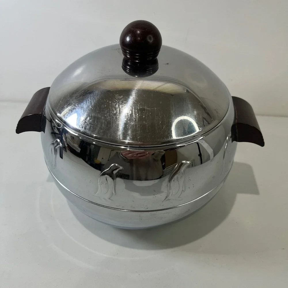 Vintage West Bend Penguin Hot Cold Server Chrome Bakelite Mid‎ Century MCM